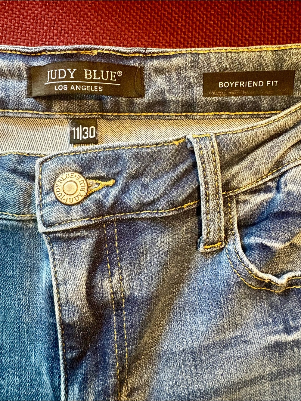 Judy Blue Boyfriend Jeans in Light Blue Denim
